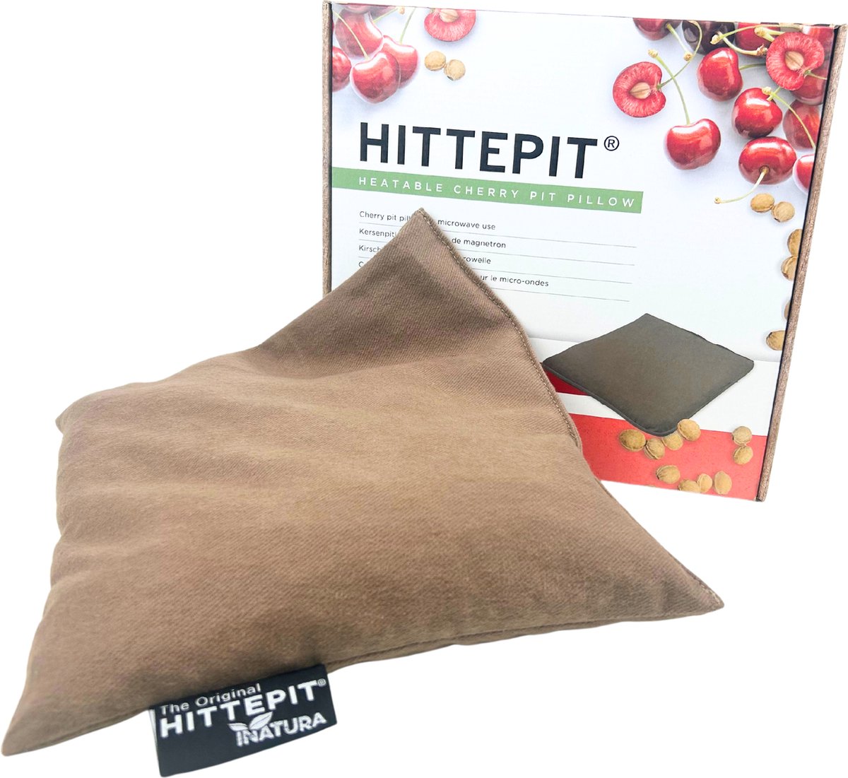 Goedkoopste Hittepit Vierkant ECO Kersenpitkussen - Pittenzak - 27cm x 27cm