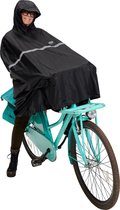Infinity Goods Fietsponcho - Regenponcho - Dames & Heren - Waterdicht & Ademend - Reflecterend - Zwart