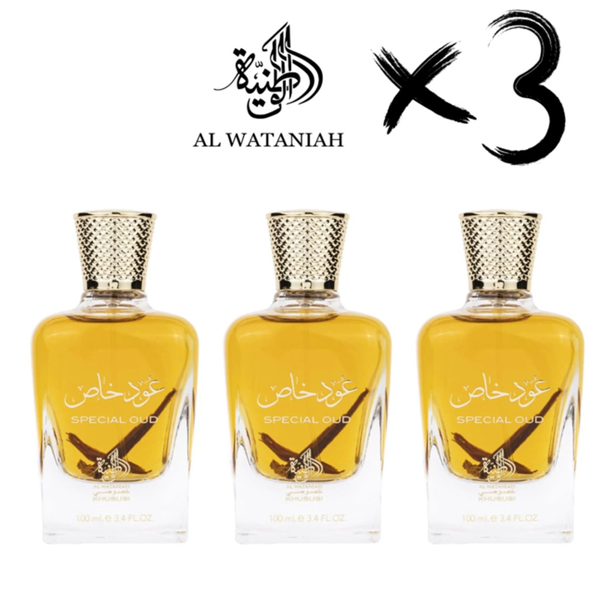 Goedkoopste AL WATANIAH 3 X Perfume SPECIAL OUD, 100ml