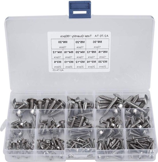 RVS plaatschroef 5,5x80mm met zeskant kop, 200x
