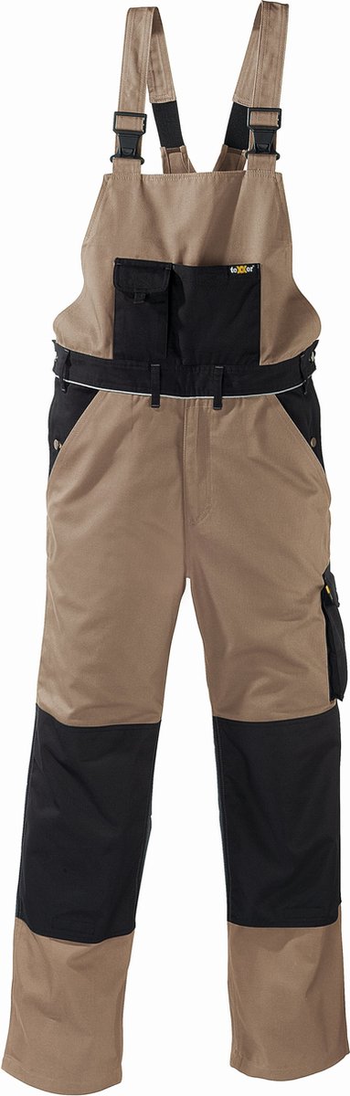 teXXor Canvas tuinbroek Amazonin kaki/zwart