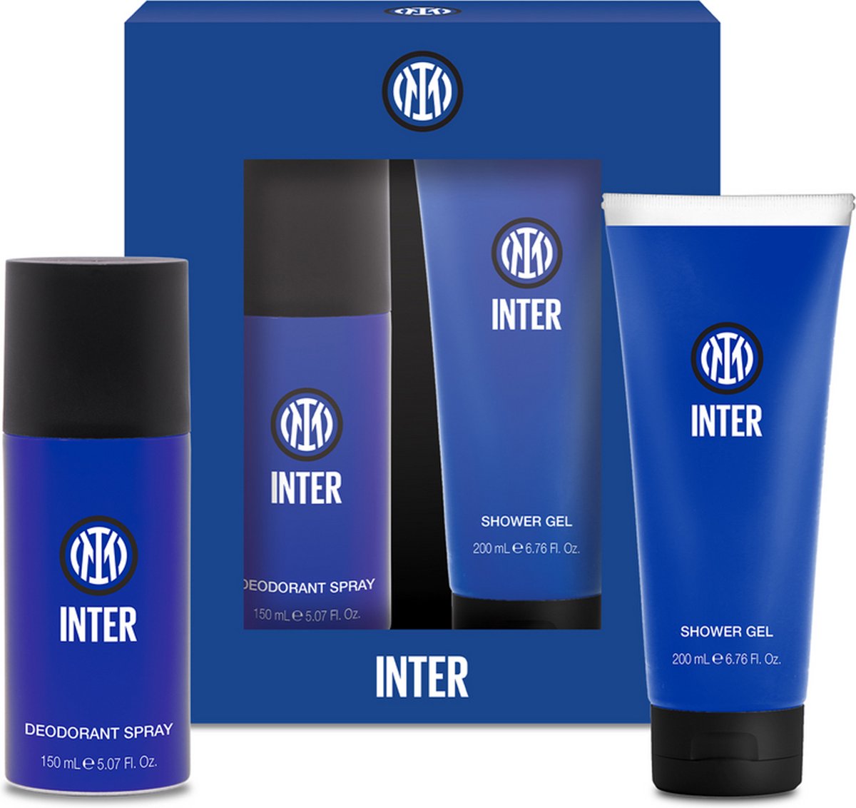 Goedkoopste Voetbalclub INTER Douche set met 200ml Douchegel en 150 ml Deodorant