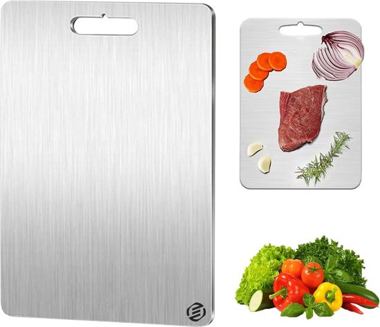 Titanium snijplank voor in de keuken, dubbelzijdig, geschikt voor levensmiddelen, puur