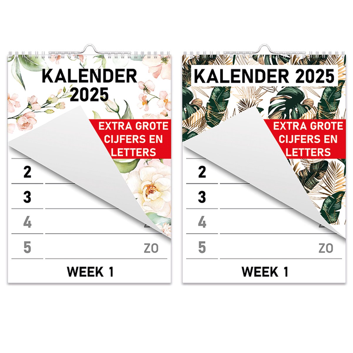Weekkalender 2025 spiraal OPTIVISION A4