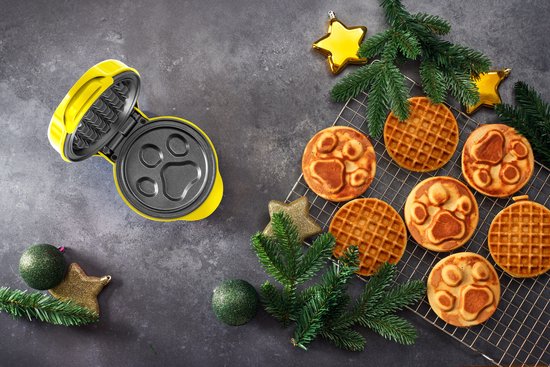 Bestron Wafelijzer - APP500Y - 550W - Paw Patrol mini wafel - Hondenpoot vorm - Rubble - Geel - 5 jaar garantie van Bestron — afbeelding 3