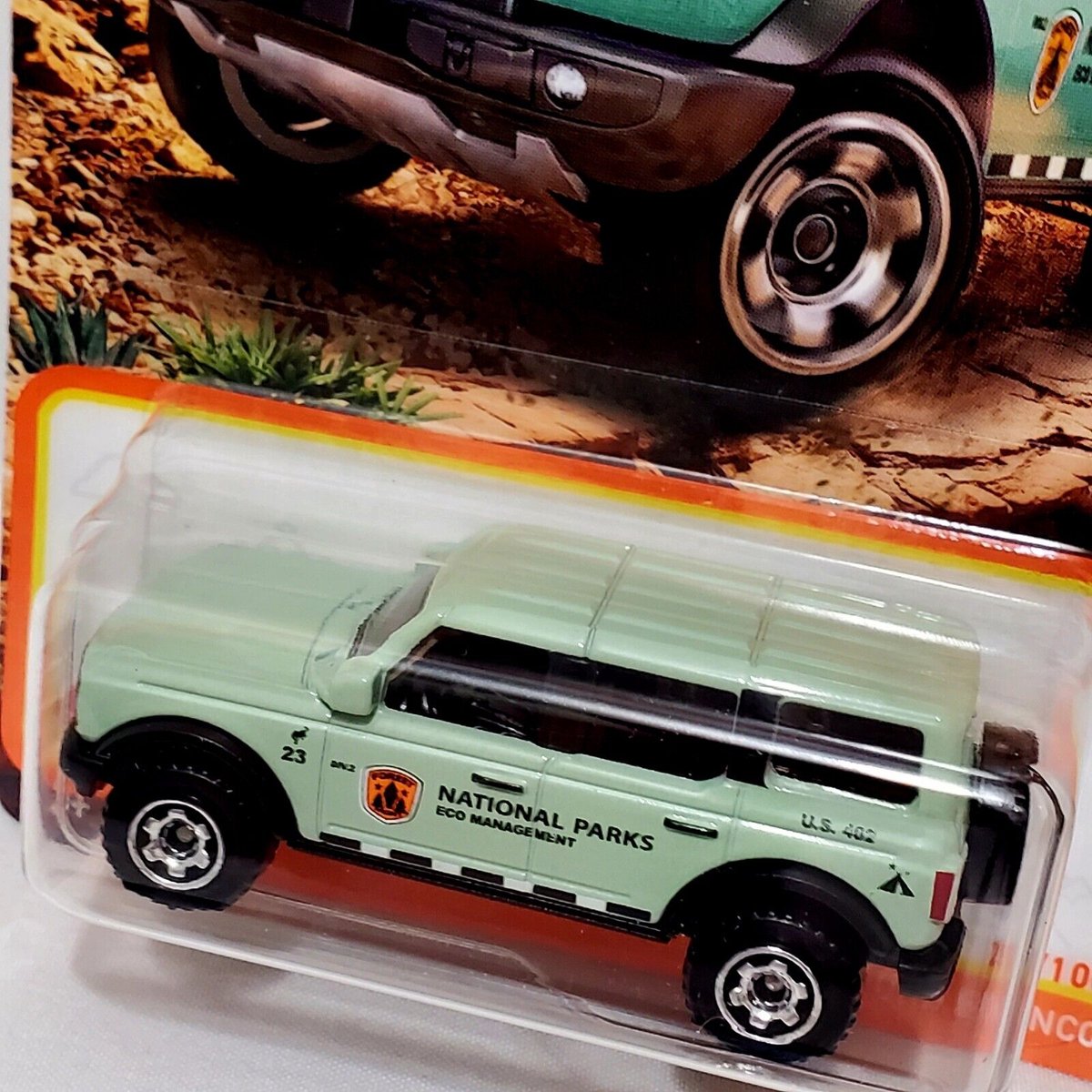 MATCHBOX 2021 FORD BRONCO GREEN 25-100 NATIONAL PARKS (1:64)