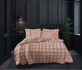 Eleganzazz Housse de couette Bubble Fourrure de Lapin - Pink - Teddy Pluche - Housse de couette 240x200/220cm - Housse de couette Teddy - Housses de couette Lits Jumeaux