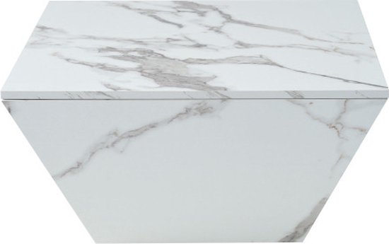 Bijzettafel 40x40x60 cm gehard glas