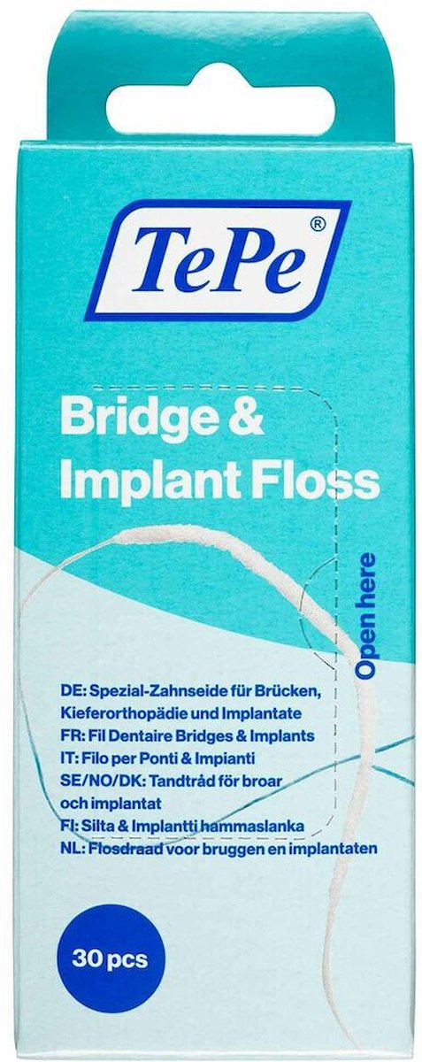 6x TePe Bridge & Implant Floss 30 stuks