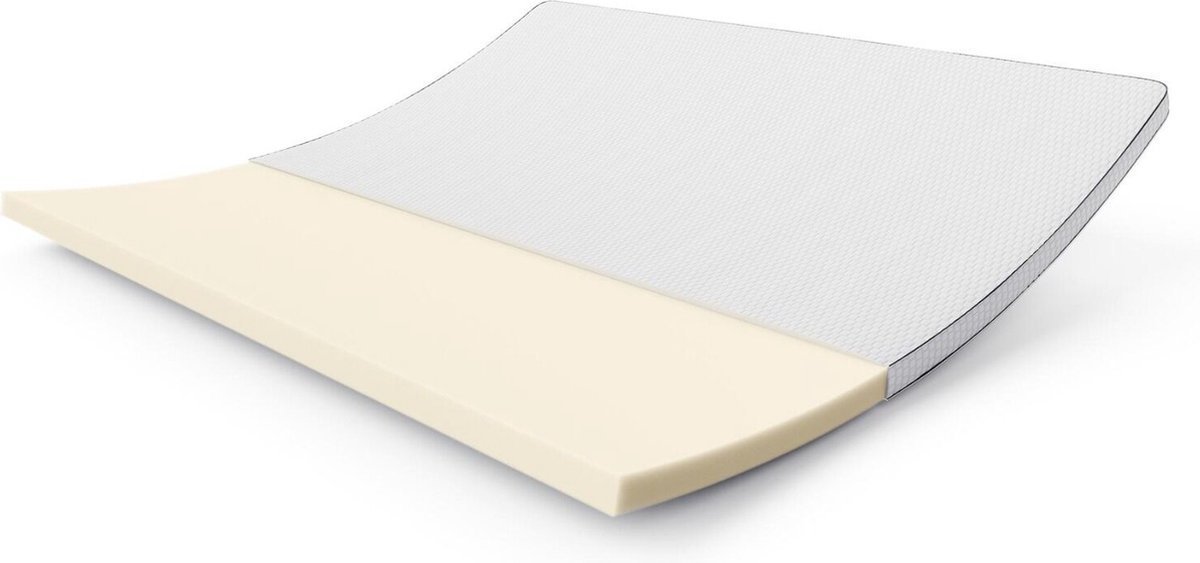 Topdekmatras - Topper 130x200 - HR60 koudschuim - Cooltouch - 10 cm dik - Medium/stevig