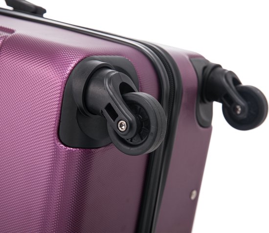 Royalty Rolls - Sydney - reiskoffer met wielen - 95 liter - inbouw cijferslot - lichtgewicht – Paars