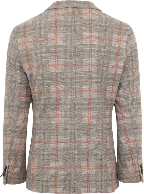 Convient - Maillot Respect Colbert Fame Check Flex Marron - Taille 50 - Coupe slim