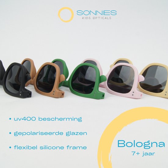 Sonnies - Kinderzonnebril Bologna Rosa - Leeftijd 7-12 jaar - gepolariseerde glazen voorzien van UV400 bescherming - lichtgewicht frame - buigzaam en flexibel - jongens en meisjes - kinder zonnebril - kleur roze van Sonnies — afbeelding 5