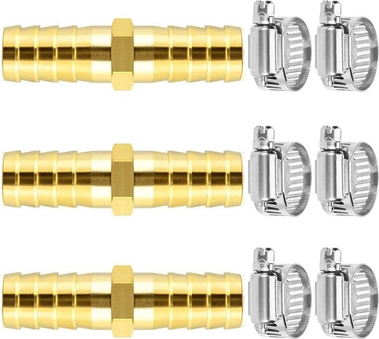 2 Stücke Messing Schlauchanschluss, Barb Splicer Mender Reduzieren Fitting Air Boat Kraftstoffschlauch Joiner Reducer4 8mm 86141259