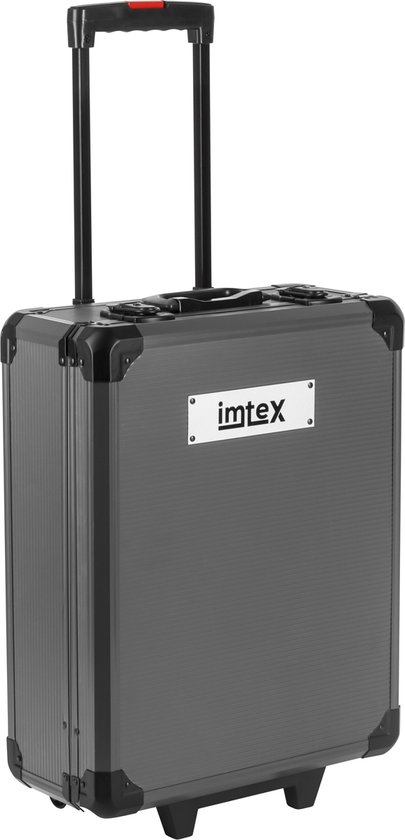 Imtex Gereedschapstrolley - 399-Delige Gereedschapskoffer - Gereedschapskist - Gereedschapset op Wielen - Gevuld - Aluminium
