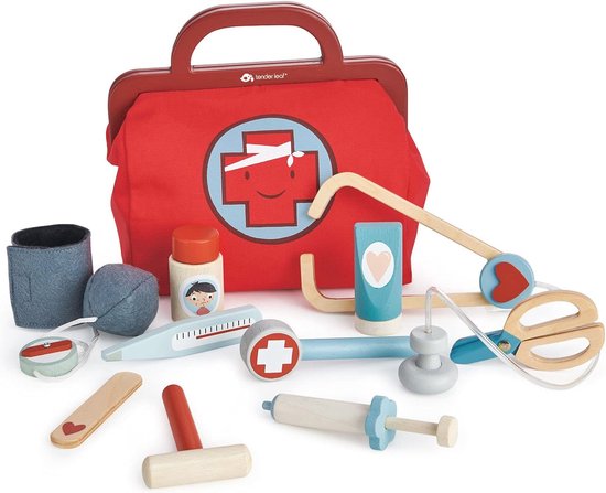 deAO Toys Little Doctor Kids Medical Center Hospital Portable Role Play Set with Accessories