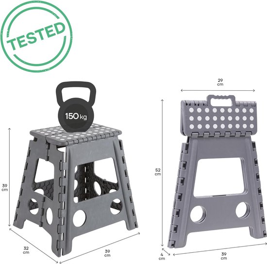 Opstapkruk - Opstapje - Kruk - Inklapbaar - Draagkracht 150 kg