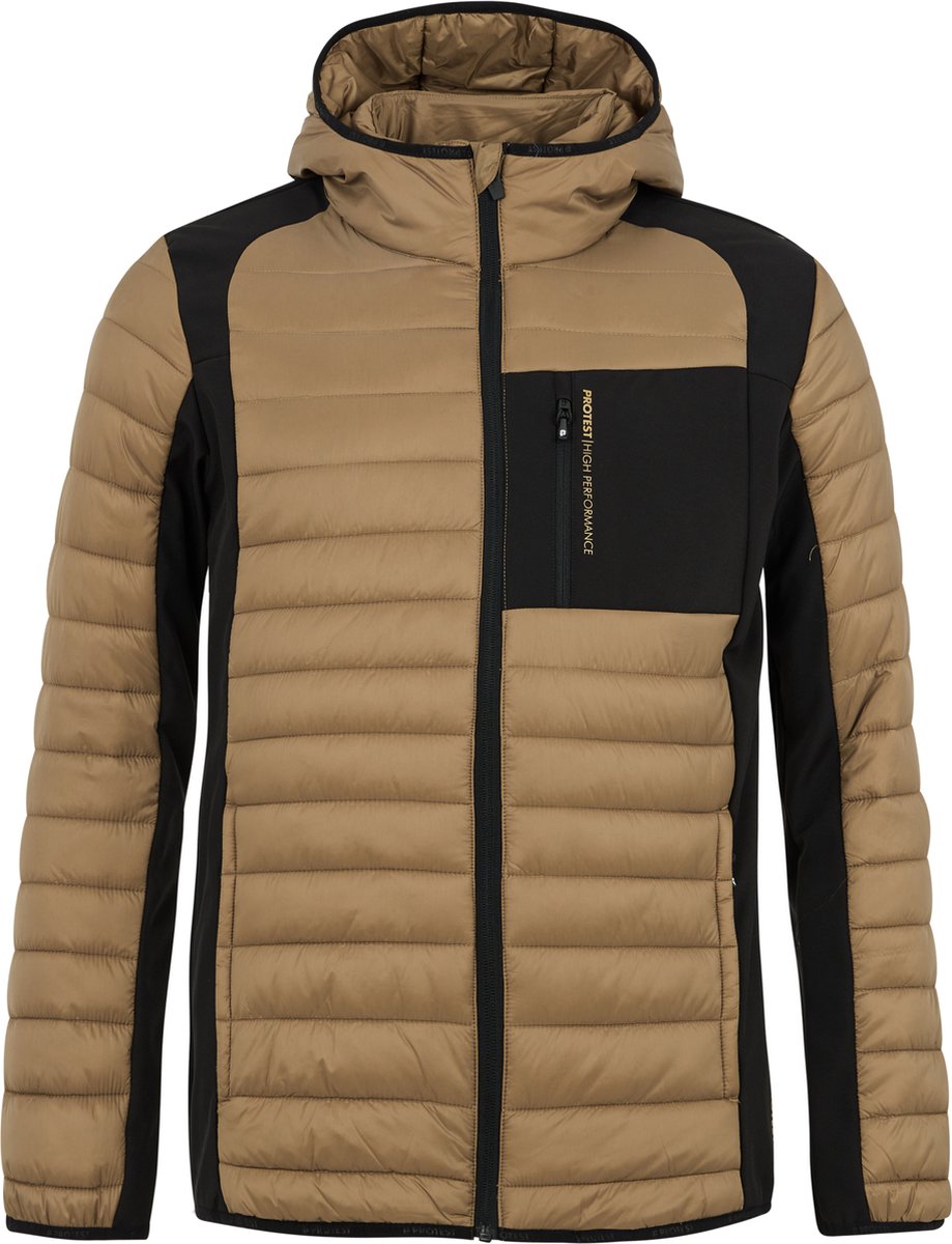 Protest Letton Tussenjas Heren Softshell Ritssluiting Zak met rits Bruin