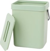 Prullenbak - Vert - 3L - Poubelle à compost - Poubelle à compost de cuisine - Poubelle Bio suspendue