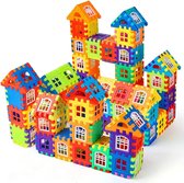 100 Stuks Creatieve Bouwblokken - Grote Vierkante Blokken - Constructie Speelgoed - Educatieve Doe-Het-Zelf Bouwstenen - Stimulerend Speelgoed voor Kinderen - Geschikt als Cadeau voor Verjaardag of Feestdagen