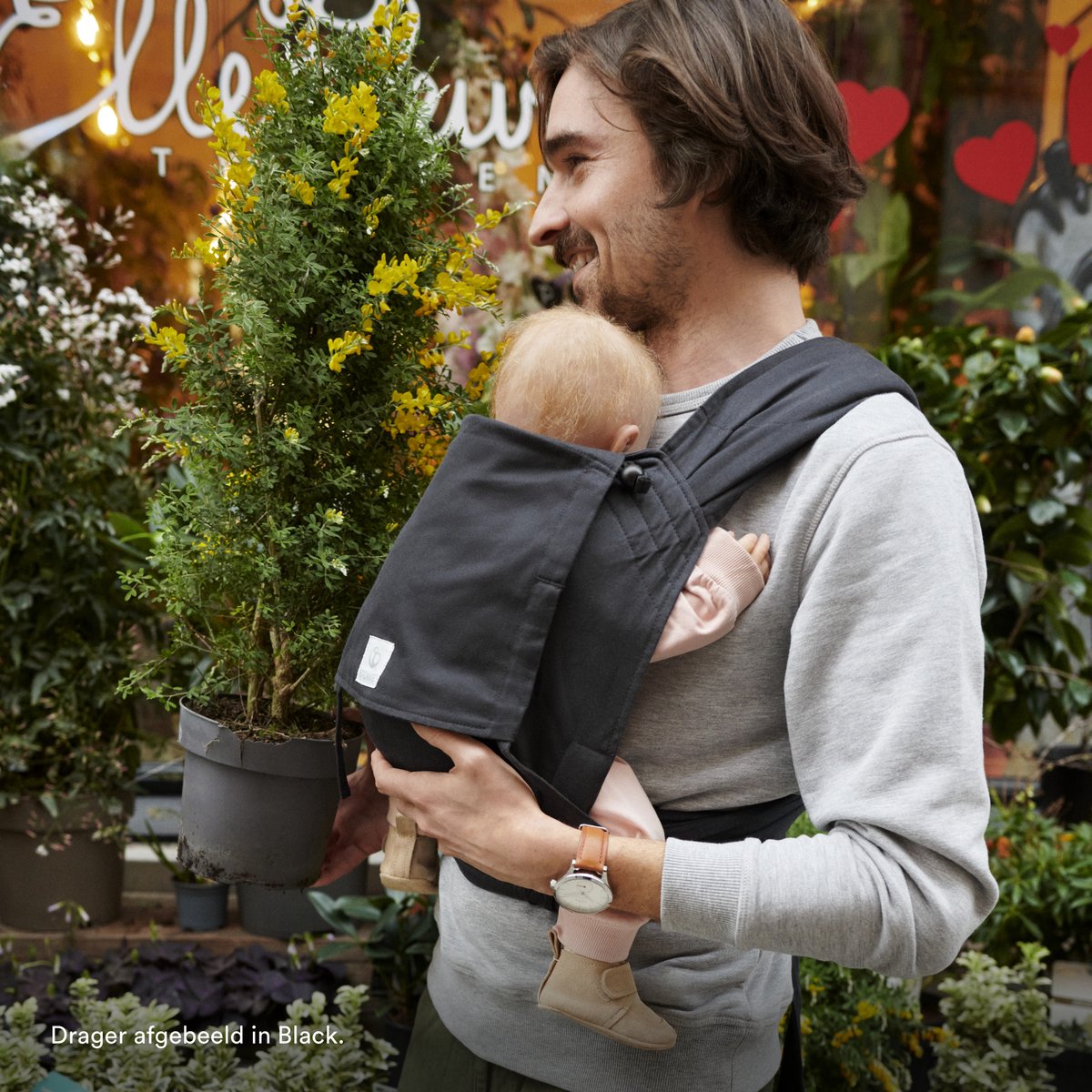 Stokke Limas Draagzak, Floral Beige - Versie 2023 (OCS) - Draagzak voor pasgeborenen met halve gesp - Drie draagopties - Veilig vanaf de geboorte, tot 15 kg – foto 2