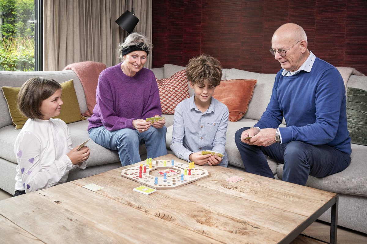 ThysToys Keezen Bordspel Connect Deluxe - Houten Keezenspel voor 3-6 spelers — afbeelding 4