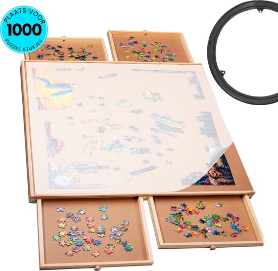 PSA9 4枚セット PiecePro Puzzelbord met 4 Lades - met Beschermcover & Draaischijf