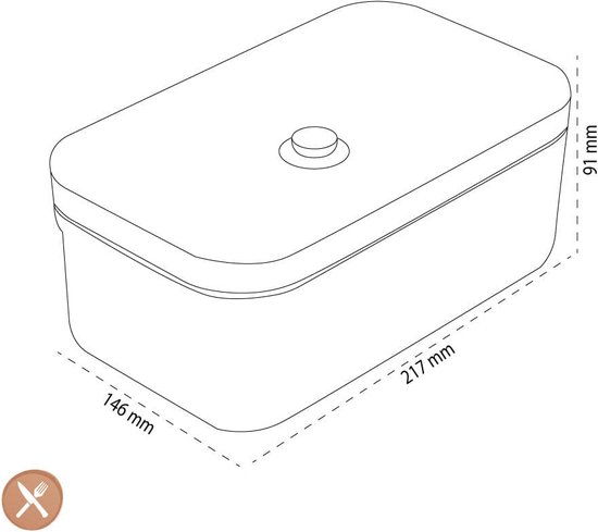 Zwilling Fresh & Save - Boîte à lunch sous vide (1300ml) - plastique