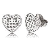 Engelsrufer Oorbellen ERE-ORNAHEART-ST - Gerhodineerd sterling zilver