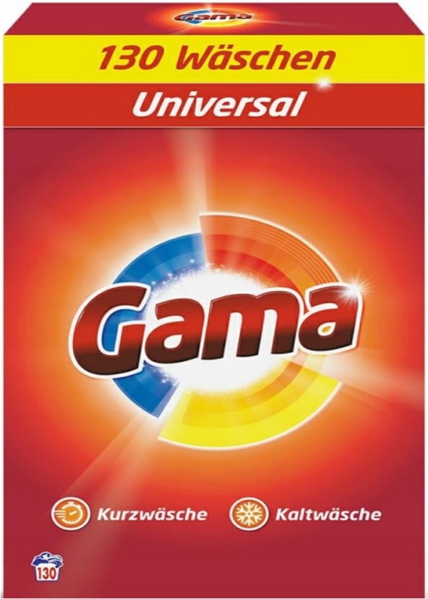Goedkoopste Gama - 3 in 1 - Universal - Waspoeder - Voor alle kleuren - 8,45 kg - 130 Wasbeurten