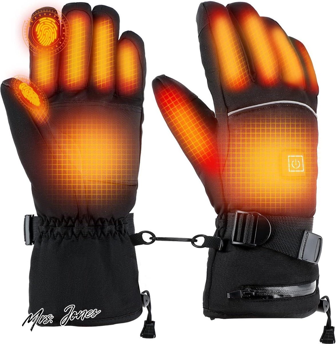 Mrs. Jones Verwarmde handschoenen waterdicht oplaadbaar 5 V 4000 mAh elektrische handschoenen met 3 instelbare snelheden voor paardrijden kamperen wandelen. .