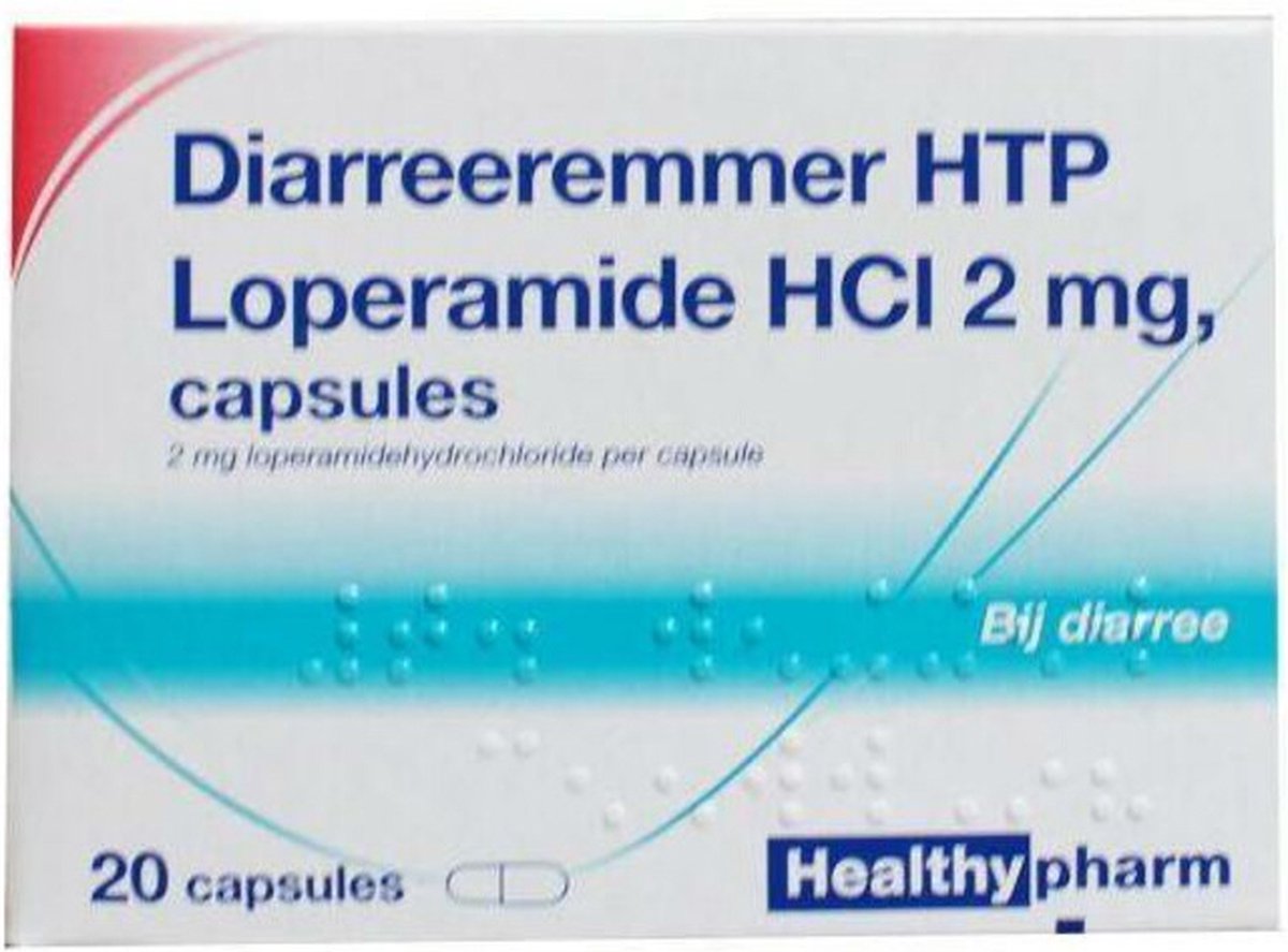 Goedkoopste Healthypharm Diarreeremmer HTP Loperamide HCI 2mg - 1 x 20 capsules
