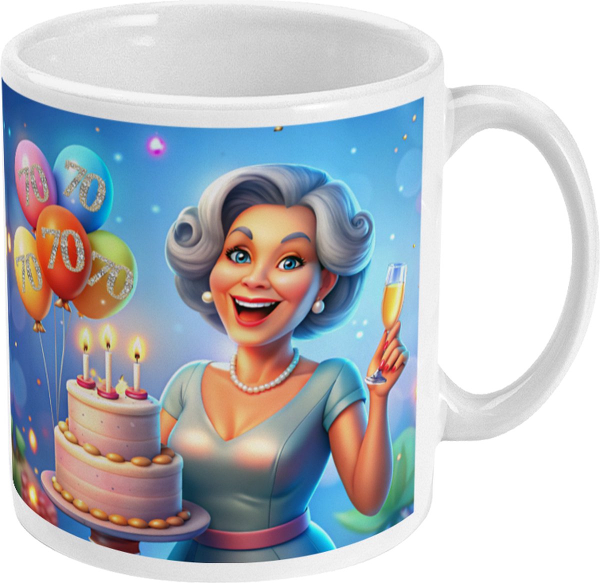 Mok - 70 jaar - Verjaardag - Cadeau - Gefeliciteerd - Theemok - Koffiemok