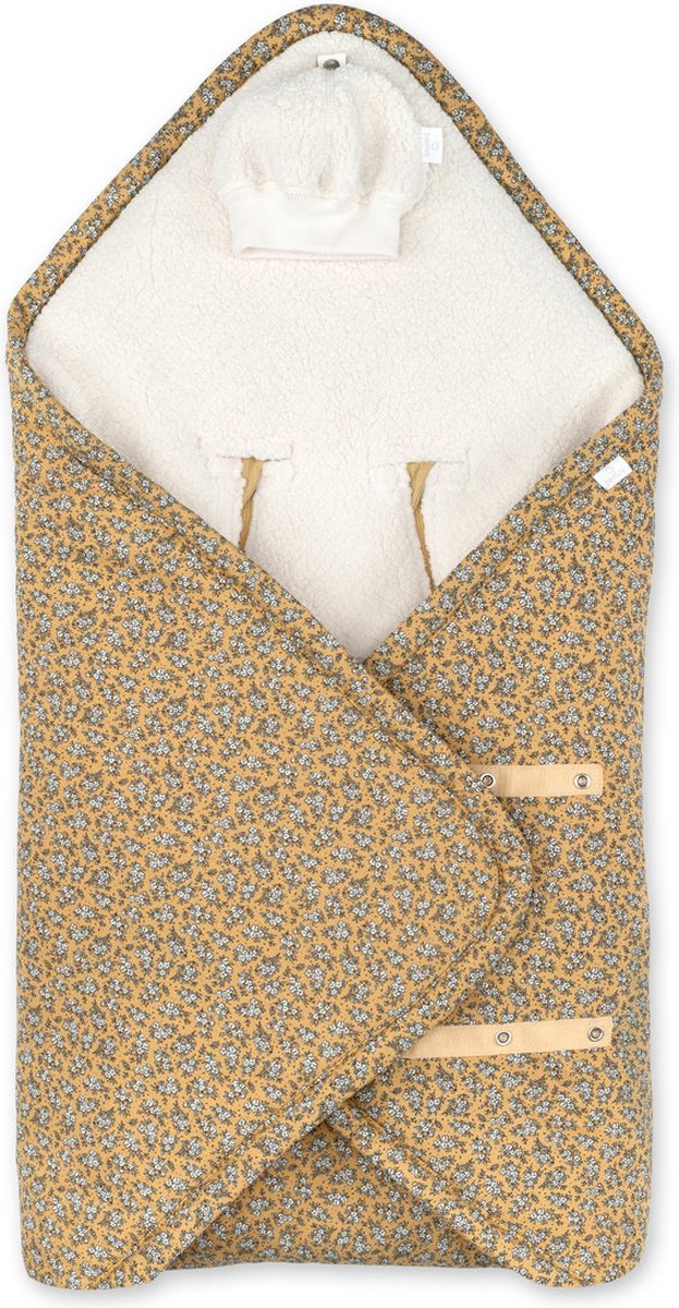BEMINI Voetenzak - Biside 0-12m - Warme teddy - Heidi Oker