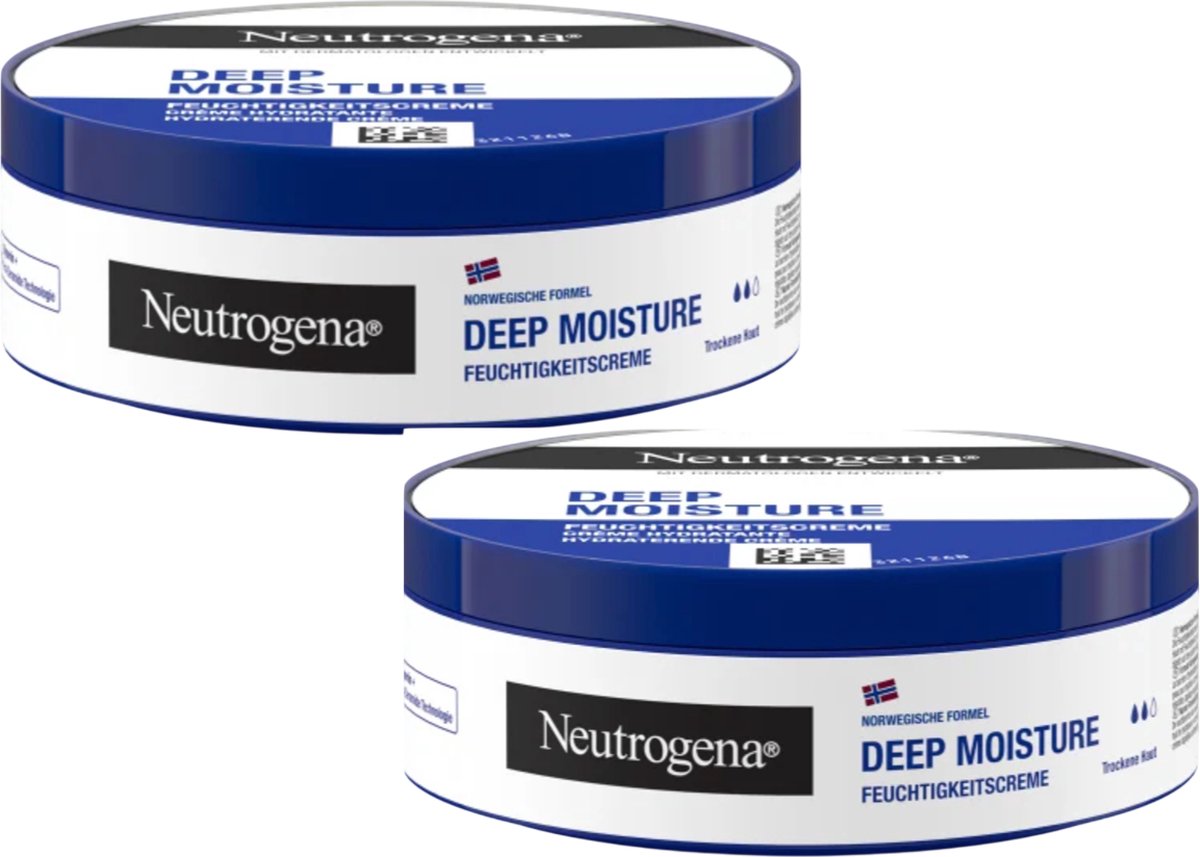 Goedkoopste Neutrogena Noorse Formule Deep Moisture Lichaamsbalsem | droge huid | 2-pack
