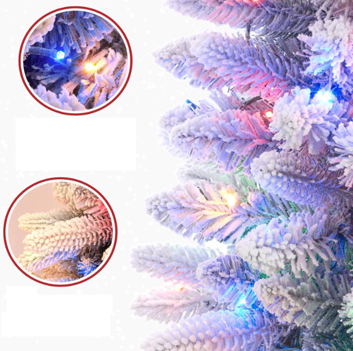vidaXL Kunstmatige Kerstboom Sneeuw Gevlochten met LED Licht 150 cm