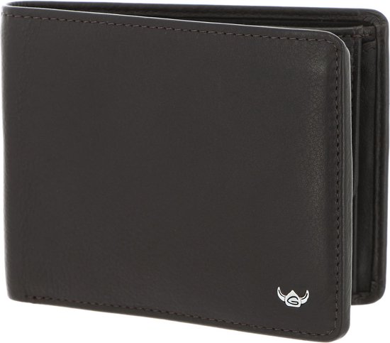 Portafoglio In Pelle Golden Head Dublin Con Protezione RFID | Nero | Billfold Con Portamonete 12,5x9,5cm