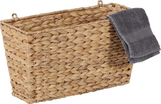 Set van 6 hangorganizers, hangmandjes, hangende opvouwbare opbergmanden, katoenen linnen, kleine mandjes, hangende opslag met S-handvat en J-haken voor voorwerpen, speelgoed opbergen