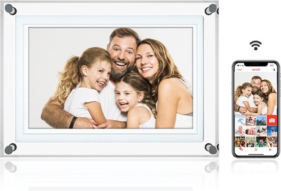 Pora&Co Digitale fotolijst 7 inch - Acryl - HD+ - IPS display - USB-C - Touchscreen