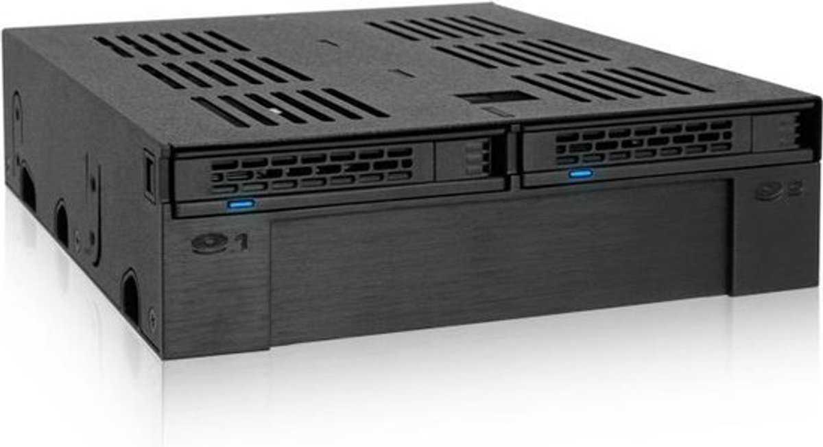 Icy Dock MB322SP-B HDD-/SSD-behuizing 2.5/3.5'' Zwart storage drive enclosure
