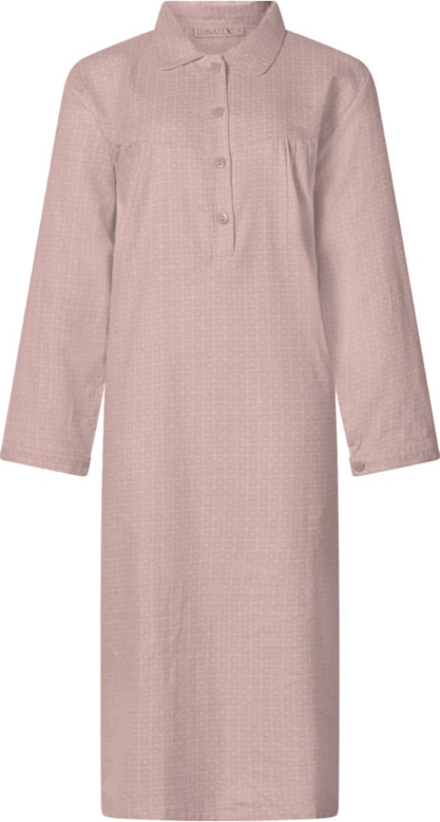 Lunatex dames nachthemd flanel - Glass - roze Roze, glass