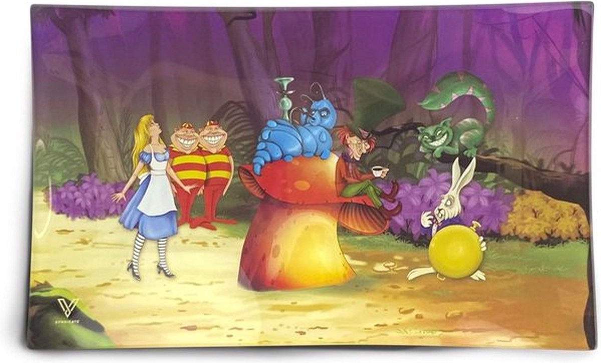 V-Syndicate - Glazen dienblad - Alice In Wonderland - Mushroom
