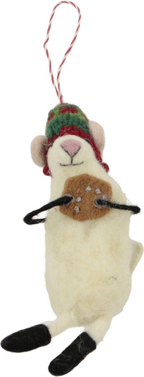 Ornament vilt kerst muis koekje