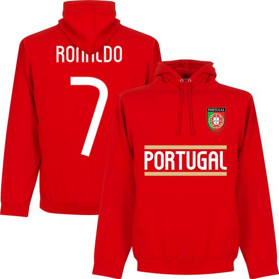 Portugal 2018 Ronaldo 7 Team Hoodie - Rood - Kinderen - 128