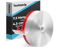 AWEMOZ Tochtstrip 7,5 Meter Lang x 4,5 cm Breed - Tochtstrips voor Deuren - Zelfklevend - Tochtstopper - Tochtrol - Tochtband - Tochtwering - Hoogwaardig Siliconen