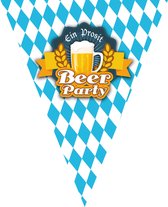 Vlaggenlijnen Oktoberfest 5 meter - Bierfeest feestartikelen - Versiering decoratie vlaggetjes/slingers