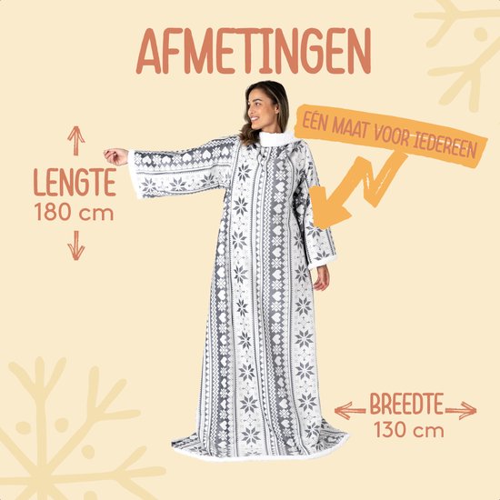 Cosas - Snuggle - Couverture avec manches - Couverture polaire - Couverture polaire avec manches - Plaid avec manches - Snugle - Couverture TV - Couverture avec manches pour Adultes - Plaid - 100% polyester - Double doublure - Travail à domicile