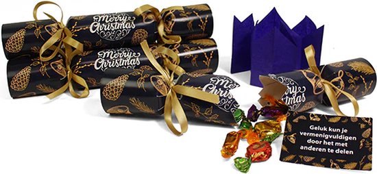 Christmas Cracker blauw - 24 stuks