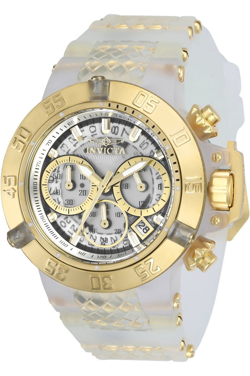 Invicta Subaqua - Noma III 24373 Horloge - Waterdicht - Analoog - Quartz Uurwerk - Roestvrij Staal met witte Wijzerplaat - 42mm