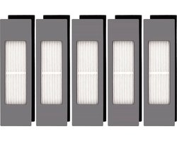 (5 stuks) HEPA-filter voor robotstofzuiger Ecovacs DEEBOT OZMO 920 950 T8 AIVI Max T9 T5 N5 N7 N8+ N8 Pro Plus DX55 DX93 DJ65, robotstofzuigerfilterset, vervangende onderdelen 5 filters